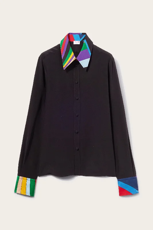 Silk Shirt-- Welt Pockets Slit Pockets
