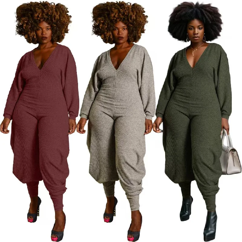 Solid color splicing jumpsuit（CL12295） Boho chic jumpsuit, Relaxed, Comfortable, Trendy