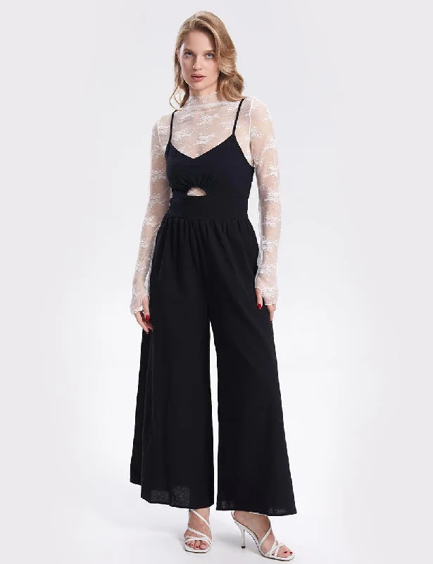 Ladies String Shoulder Overall Sleeveless Jumpsuit SKJ286 Romper jumpsuit, Playful, Casual, Comfortable