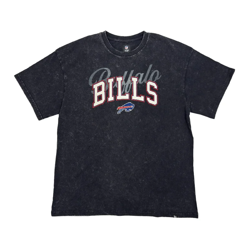 Women's New Era Bills Black Mineral Wash Oversized Shirt-- Mesh Fabric Canvas Fabric Denim Fabric