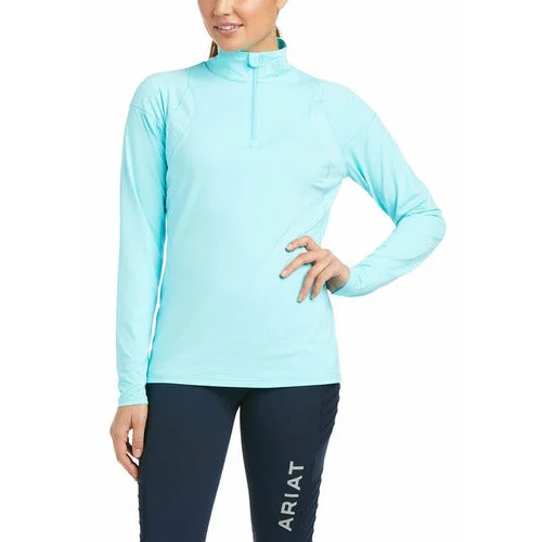 Ariat Ladies Auburn 1/4 Zip Baselayer Shirt CLOSEOUT-- Beaded Sequined Faux Fur