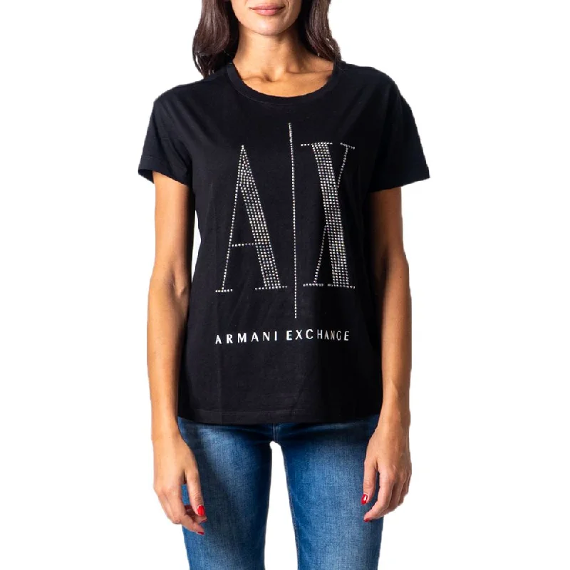 Black Cotton Tops & T-shirt-- Spandex Blend Rayon Blend Denim Blend