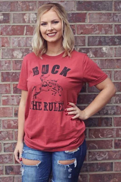 Original Cowgirl Clothing T-Shirts: Buck The Rules-- Front Pockets Side Pockets Patch Pockets