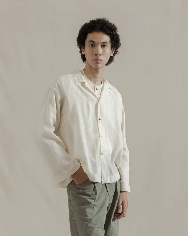 HARA - Relaxed Shirt (Gender Neutral)-- Hooded Caped Shawl Collar