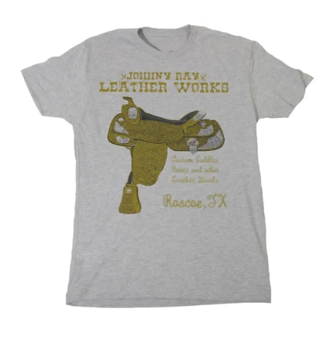 Original Cowgirl Clothing T-Shirts: Johnny Ray's Leather Works-- Front Pockets Side Pockets Patch Pockets