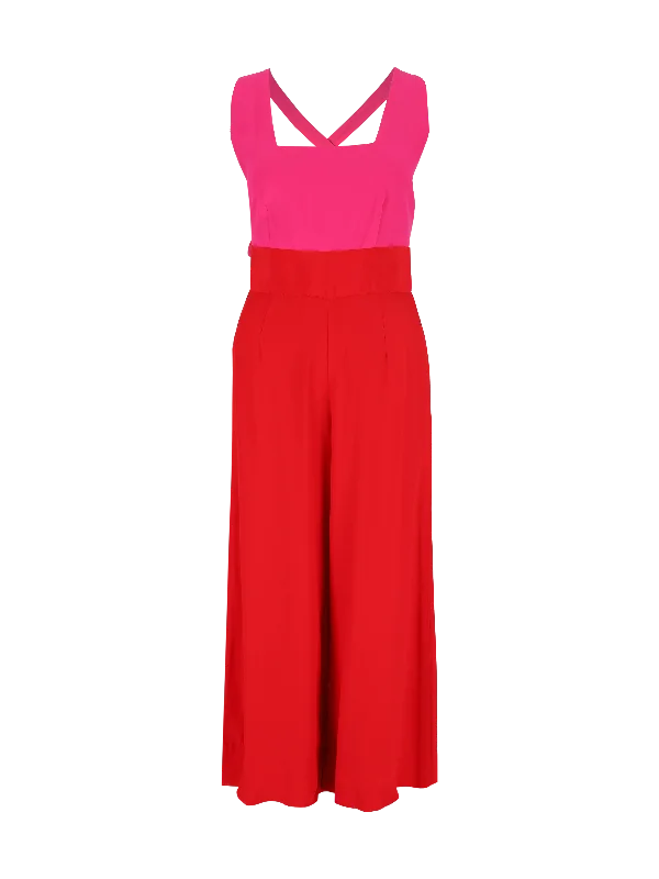 crisscross open-back jumpsuit Jumpsuit with belt, Slim fit, Trendy, Comfortable