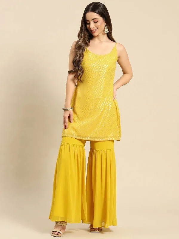 Women Solid Standard Yellow Jumpsuits & Sets Pleated back jumpsuit, Elegant, Chic, Feminine Women Solid Standard Yellow Jumpsuits & Sets Pleated back jumpsuit, Elegant, Chic, Feminine