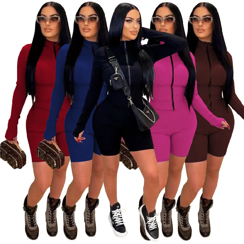 Small Sunken Stripe Stretch Sports Jumpsuit（CL11254） Square neck jumpsuit, Elegant, Trendy, Comfortable