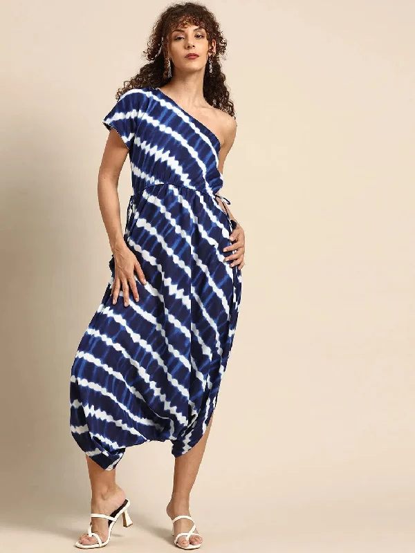 Women Solid Standard Navy Jumpsuits & Sets Strap jumpsuit, Casual, Relaxed fit, Trendy