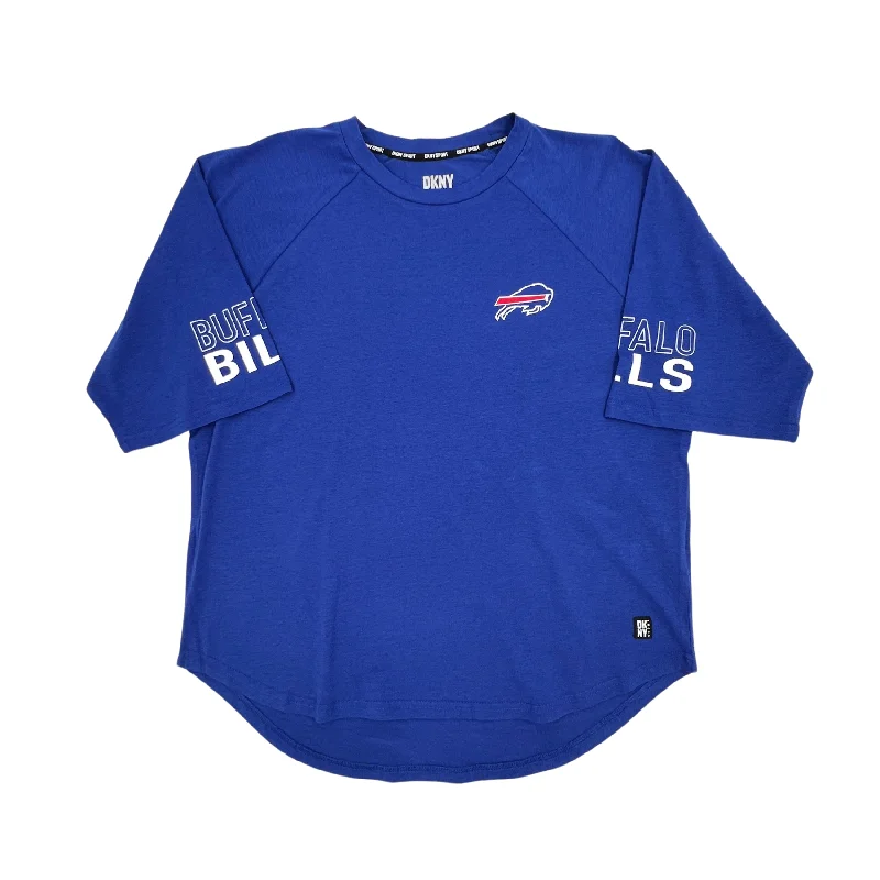 Women's DKNY Buffalo Bills Sport Royal Oversized Shirt-- Satin Fabric Silk Fabric Chiffon Fabric
