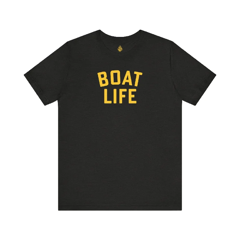 Boat Life - Black & Gold T-shirt-- Houndstooth Herringbone Solid