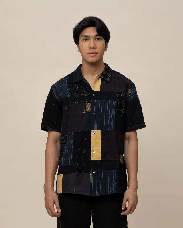 ANGKASA - Patchwork Nerd Shirt (Limited Edition)-- Plaid T-Shirt Polka Dot Checkered