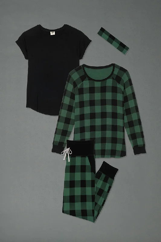 Relaxed Long Sleeve Harem Set + T-Shirt (4-piece Set)-- Thin T-Shirt Open Front Quick Dry