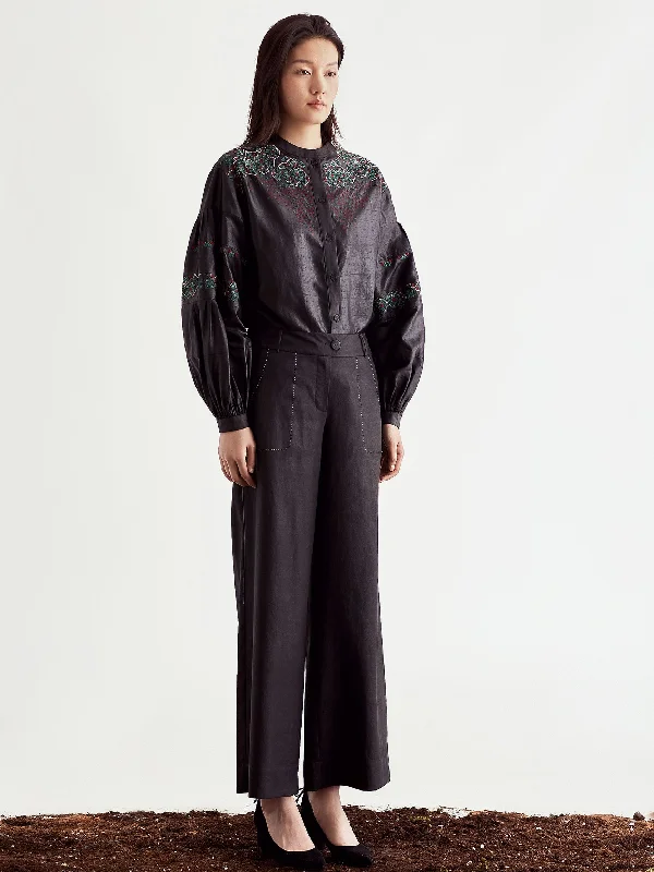 TANGY Silk embrodiered shirts-- Anti-Shrink Durable Soft