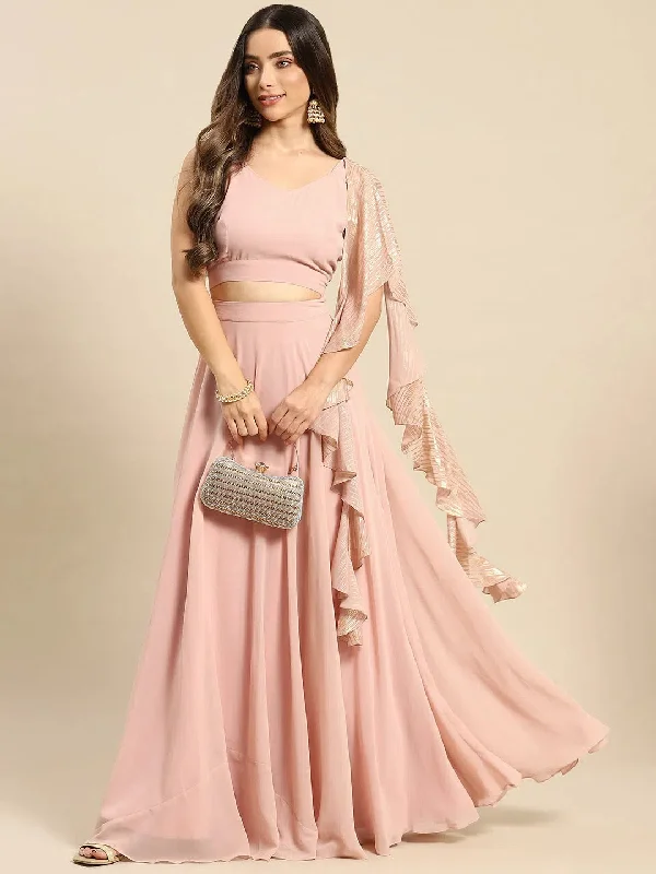 Women Solid Standard Powder Pink Jumpsuits & Sets Cold-shoulder jumpsuit, Sexy, Fashionable, Comfortable Women Solid Standard Powder Pink Jumpsuits & Sets Cold-shoulder jumpsuit, Sexy, Fashionable, Comfortable