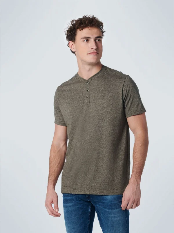 T-Shirt Granddad 2 Colour Melange-- Graphic T-Shirt Round Neck Polyester