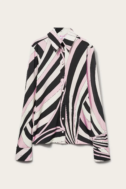 Iride-Print Shirt-- Iron Safe Non-Iron Wrinkle Free