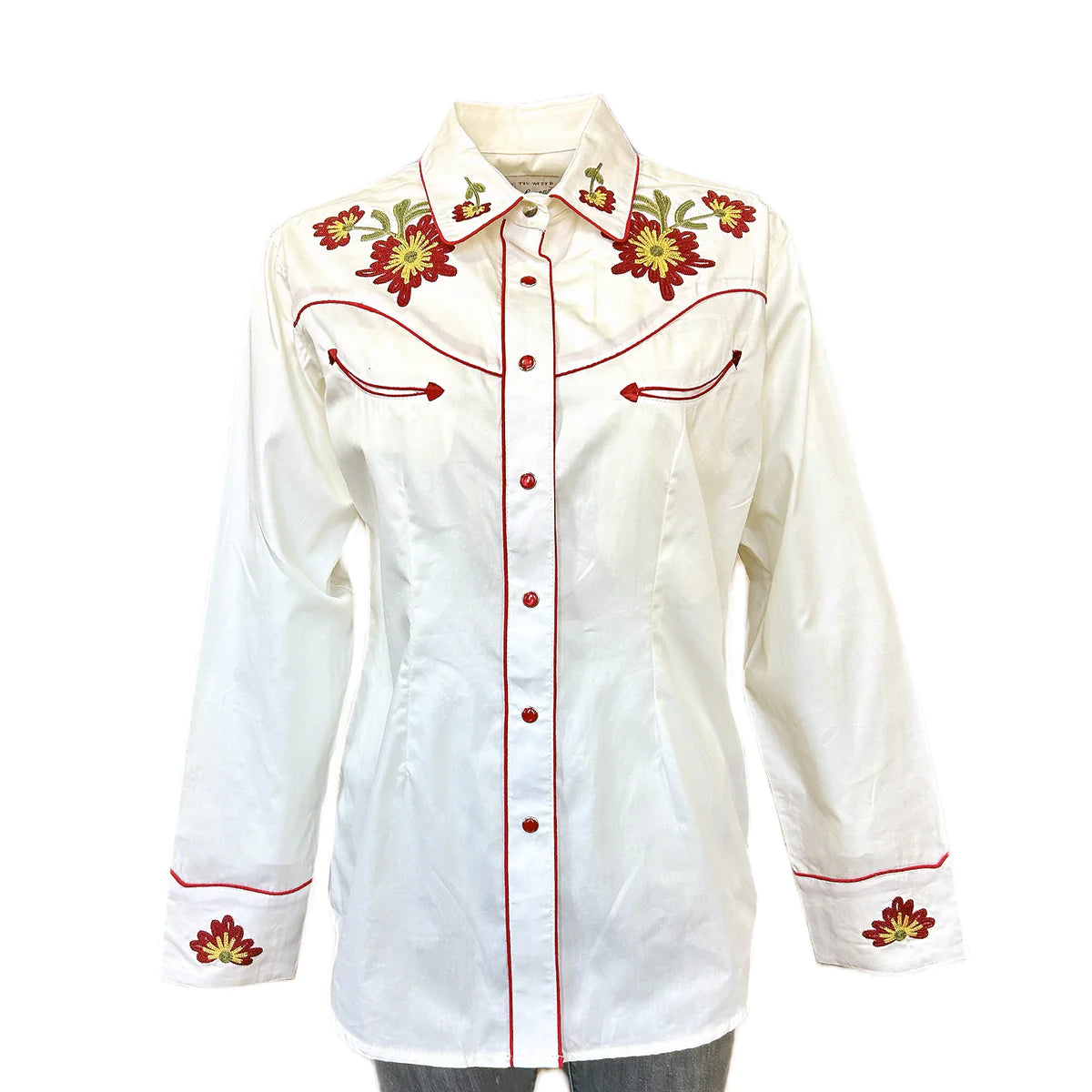 Women's Vintage Western Shirt Collection: Rockmount Vintage Floral Embroidery-- Chenille Blend Fleece Blend Nylon Blend