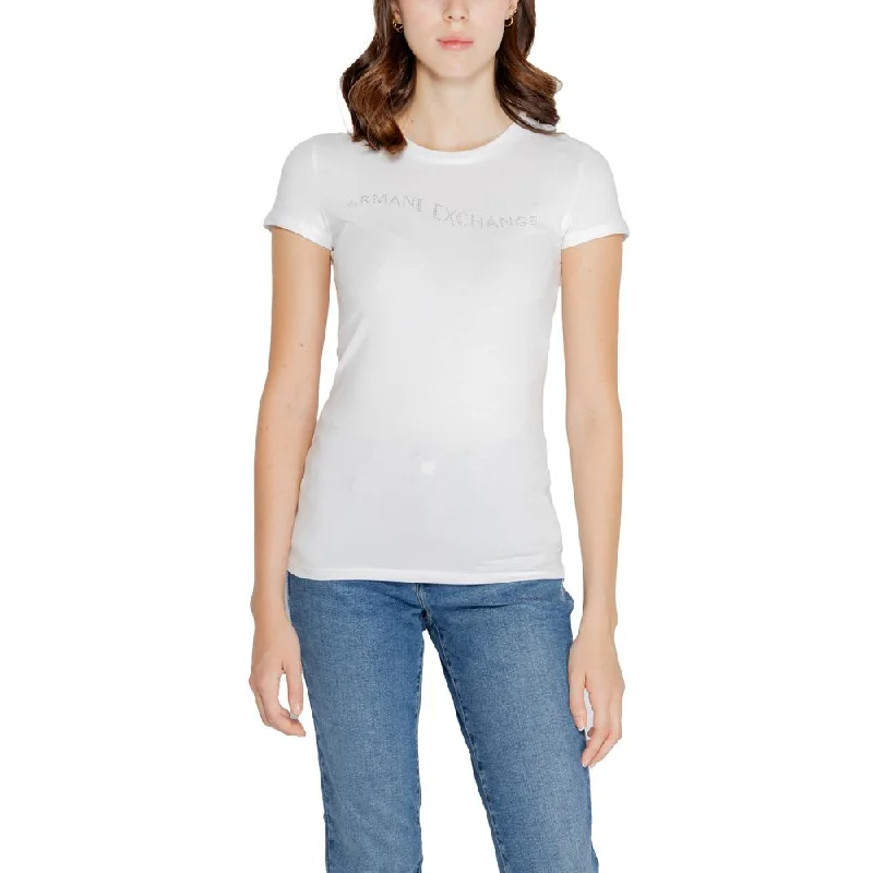 White Cotton Tops & T-shirt-- V-Neck T-Shirt Long Sleeve Cotton