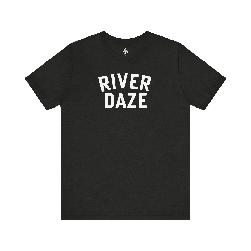 River Daze T-shirt-- Solid Color Striped Floral