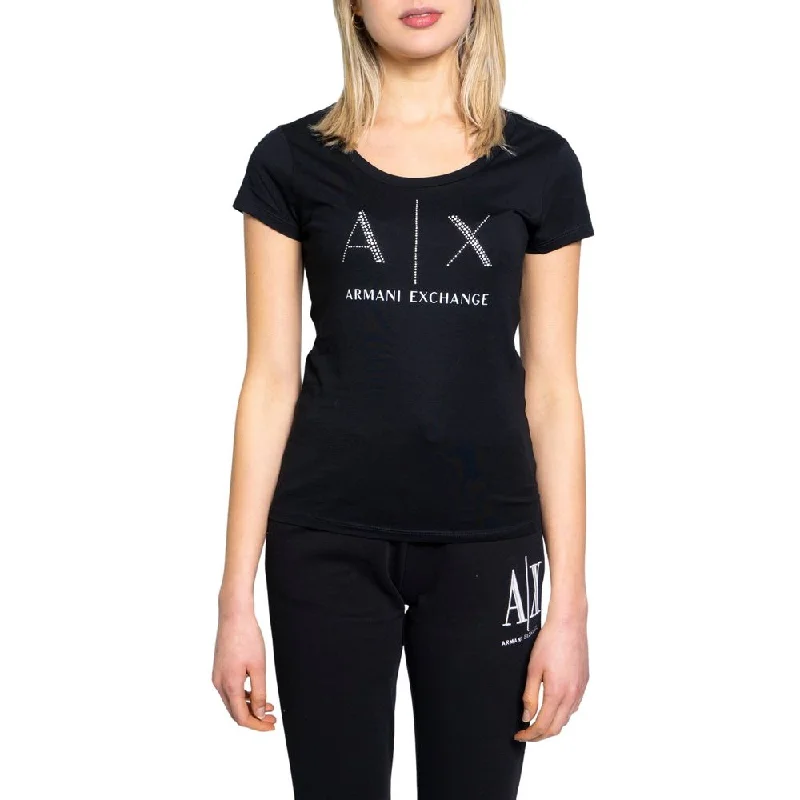 Black Cotton Tops & T-shirt-- Spandex Blend Rayon Blend Denim Blend