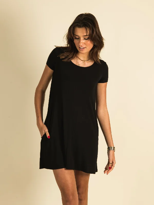 HARLOW JAC T-SHIRT DRESS  - CLEARANCE-- Elasticated Padded Insulated