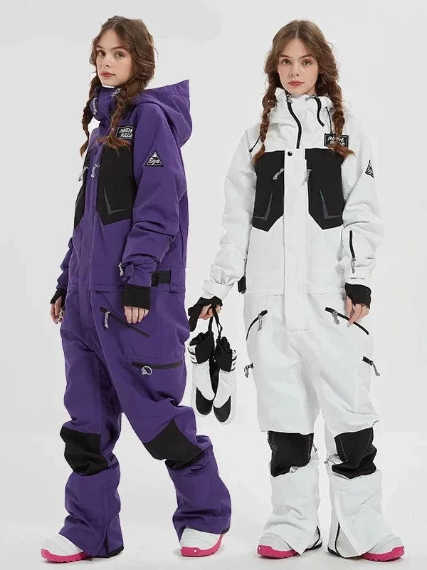 Ashore Ski Shop Extra Thick Women Ski Jumpsuits Straight Full Jumpsuits Chic jumpsuit, Trendy, Elegant, Sleek