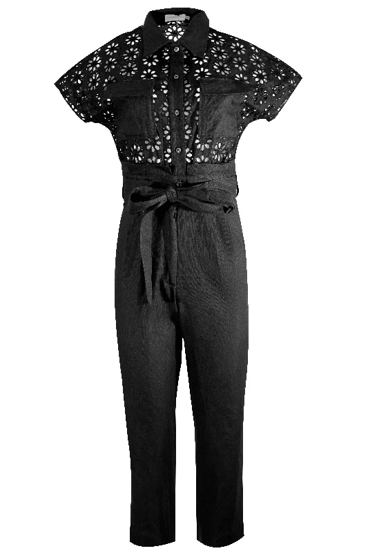 Chase Jumpsuit - Black Faux leather jumpsuit, Trendy, Street style, Fashionable