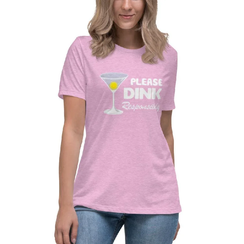 DINK RESPONSIBLY! PICKLEBALL T-SHIRT-- Mesh Canvas Denim