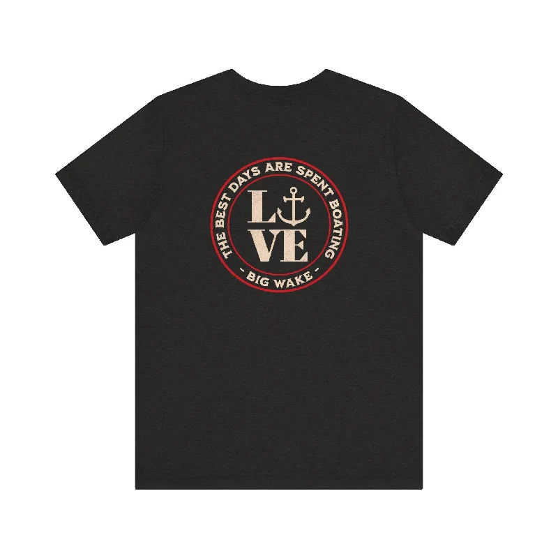 The Best Days are spent Boating T-shirt-- Zippered Front Buttoned Front Snap Front