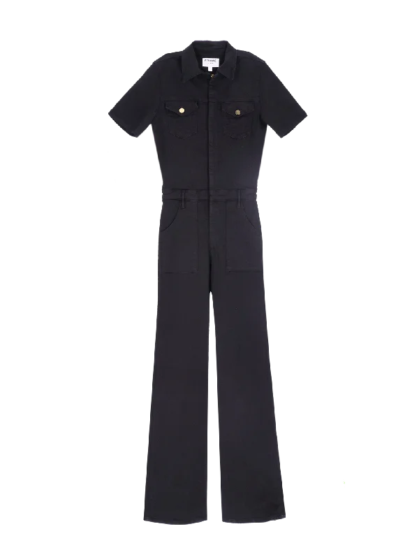 zip-up denim jumpsuit Summer jumpsuit, Light fabric, Comfortable, Fashionable