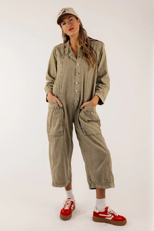 Free People Margarita Jumpsuit Jumpsuit with belt, Waist tie, Slim fit, Fashionable