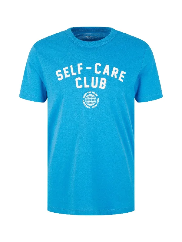 T-Shirt mit Textprint-- Front Pockets Side Pockets Patch Pockets