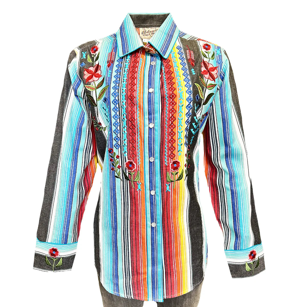 Women's Vintage Western Shirt Collection: Rockmount Fancy Serape Stripe-- Polka Dot Checkered Tartan