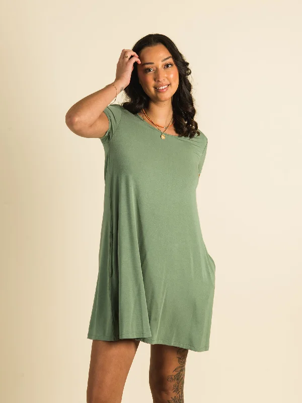 HARLOW JAC T-SHIRT DRESS  - CLEARANCE-- Machine Wash Dry Clean Hand Wash
