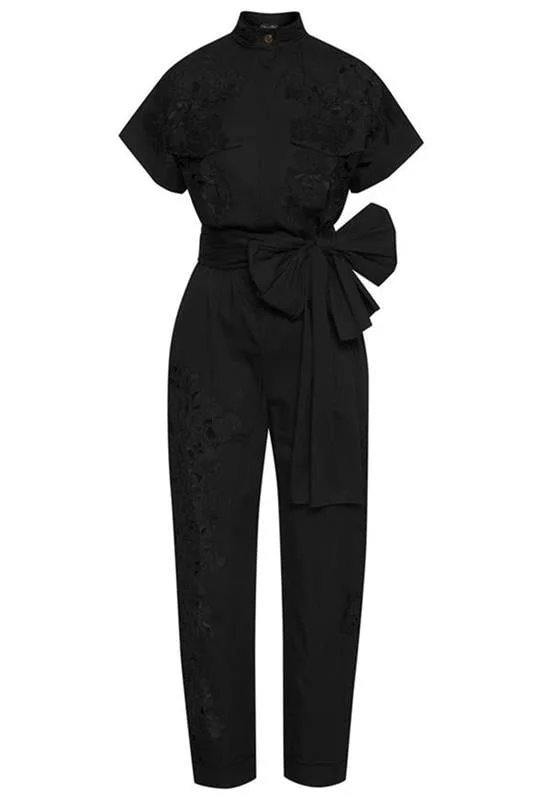 Guipure Inset Cotton Jumpsuit Relaxed fit jumpsuit, Casual style, Comfortable, Trendy