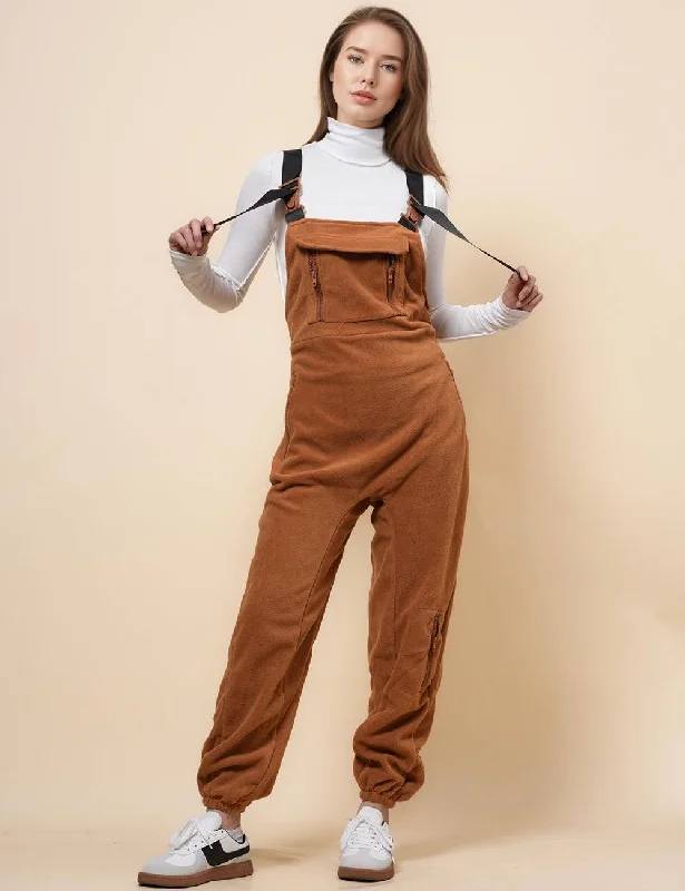 Ladies Fleece Sleeveless Jumpsuit Strape Shoulder Overall SKJ4898 Long sleeve jumpsuit, Cozy, Fall collection, Stylish