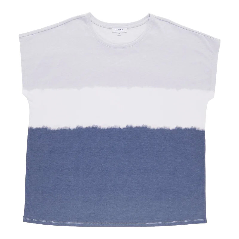 mySTYLE Women's Plus Dip Dye T-Shirt