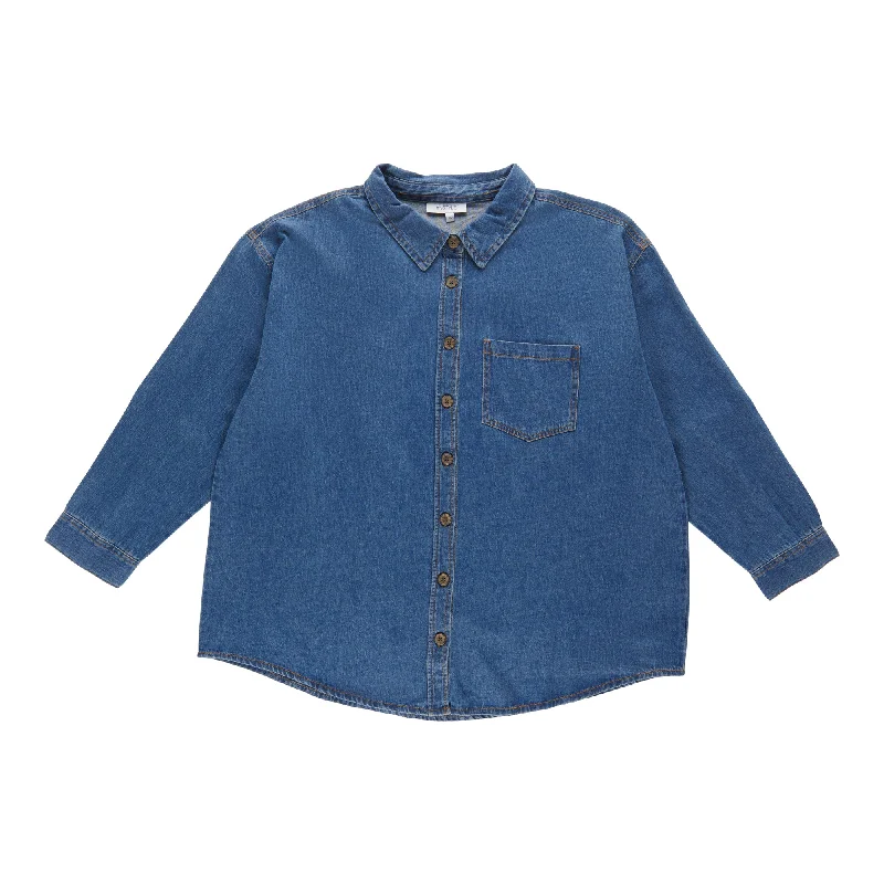 mySTYLE Women's Plus Denim Shirt
