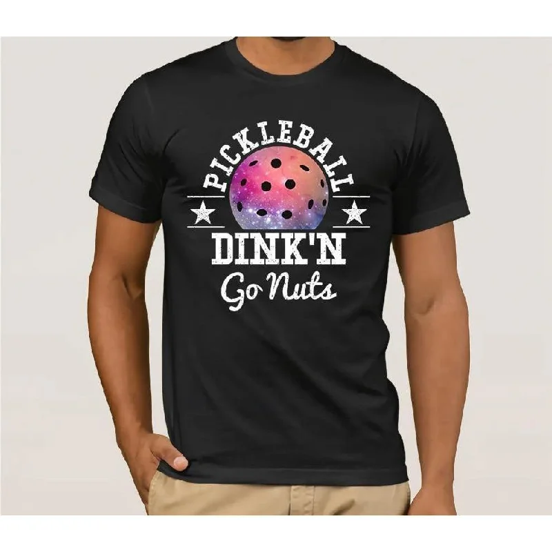 Dink and Go Nuts! Pickleball T-Shirt-- Print Jacquard Patchwork