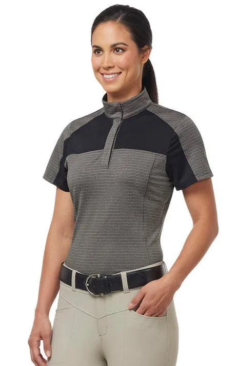 Kerrits Level Up Short Sleeve Equestrian Clinic Shirt CLOSEOUT-- Mesh Canvas Denim