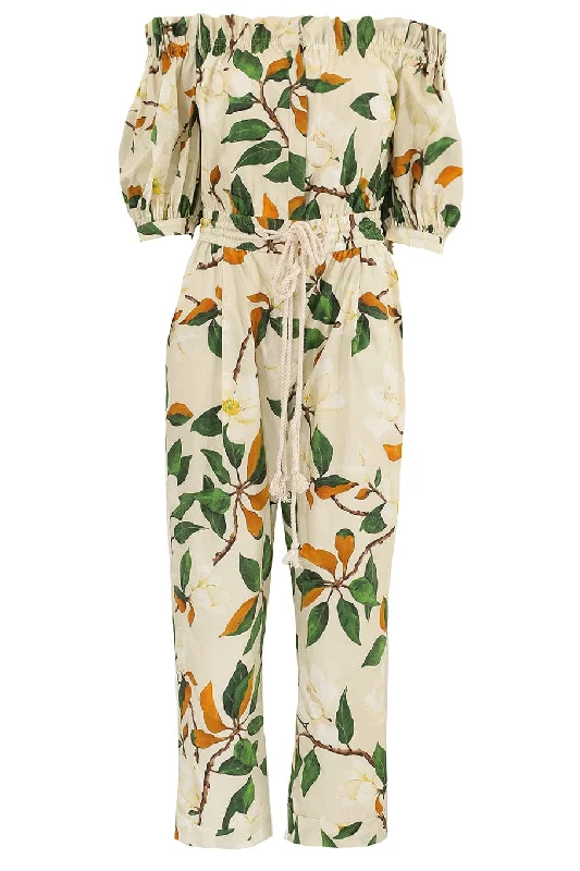 Off Shoulder Magnolia Jumpsuit Satin jumpsuit, Luxurious, Fashionable, Elegant