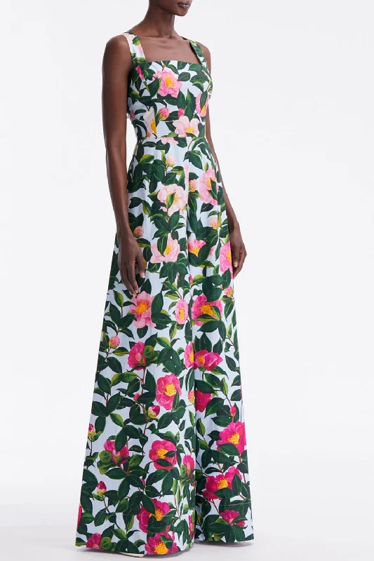 Wide Leg Camellia Jumpsuit Deep V jumpsuit, Sexy, Elegant, Fashionable