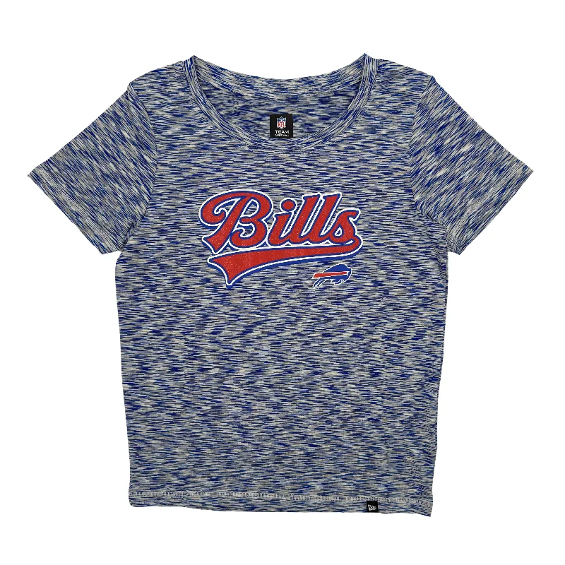 Women's New Era Bills With Red Glitter Royal Space Dye Shirt-- Mesh Blend Leather Blend Suede Blend