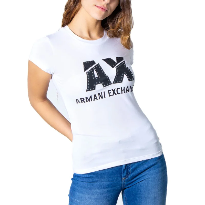 White Cotton Tops & T-shirt-- Ribbed Striped Patterned