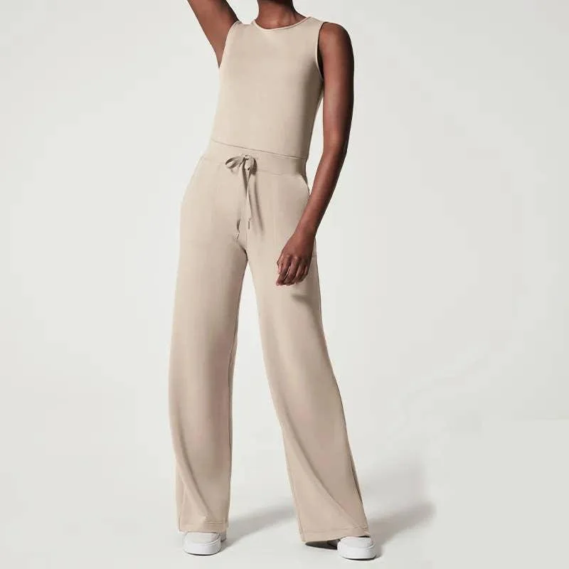 Ladies Solid Color Overall Sleeveless Daily Jumpsuit 23100 Halter jumpsuit, Summer style, Sexy, Chic