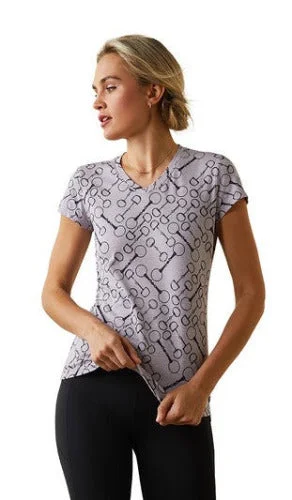 Ariat Ladies Snaffle Short Sleeve T-Shirt CLOSEOUT-- Seamless Knitted Crochet