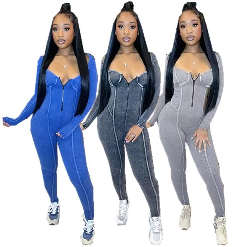 Pit elastic tube top one-piece jumpsuit（CL12083） Jumpsuit with lace details, Feminine, Elegant, Stylish