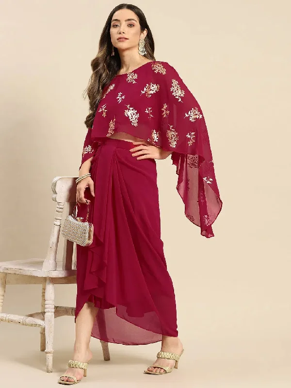 Women Solid Standard Magenta Jumpsuits & Sets Silk wide leg jumpsuit, Elegant, Chic, Comfortable Women Solid Standard Magenta Jumpsuits & Sets Silk wide leg jumpsuit, Elegant, Chic, Comfortable