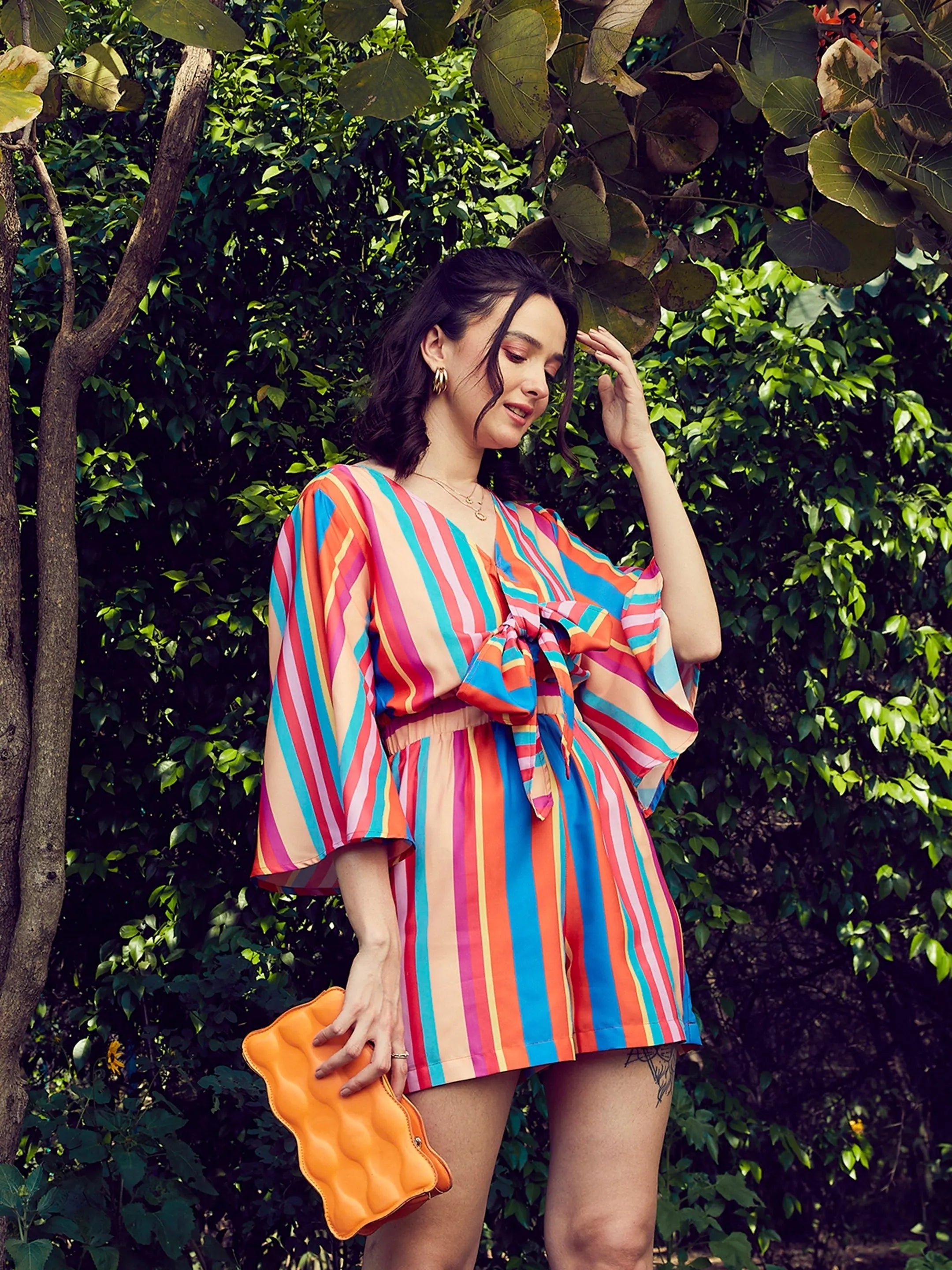 Women Printed Standard Multicolor Jumpsuits & Sets High waist jumpsuit, Sleek, Chic, Comfortable